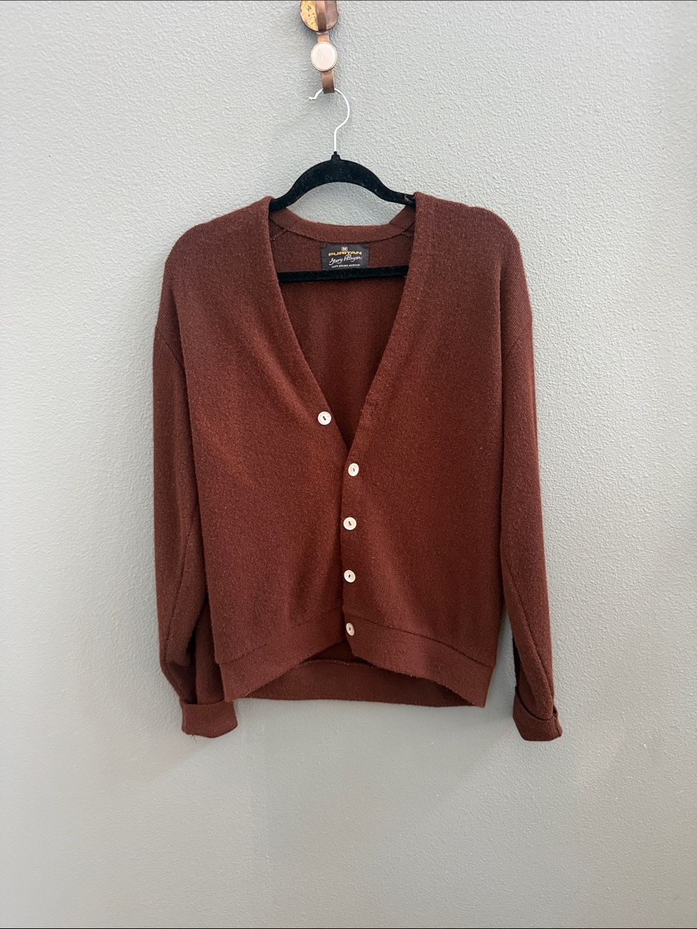 Unisex Vintage Gary Player Puritan Brown Cardigan Sz M Grandpa Sweater